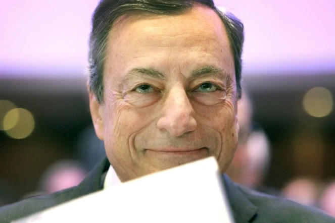 Mario Draghi, le président de la BCE, le 17 novembre 2017 à Francfort, lors d'un congrès de l'institution