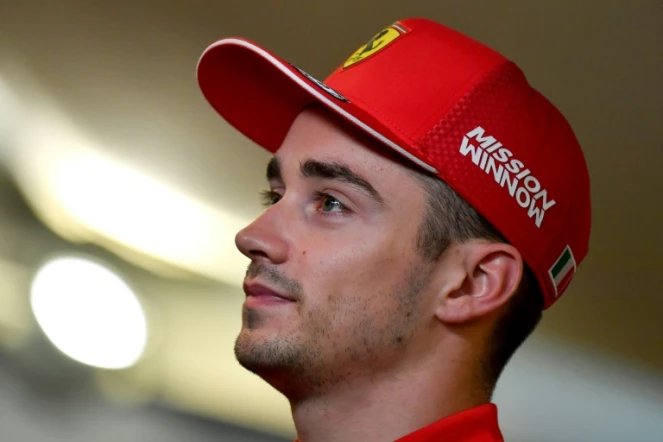 Le pilote monégasque Charles Leclerc (Ferrari) en conférence de presse sur le circuit de Yas Marina à Abou Dhabi, le 28 novembre 2019    