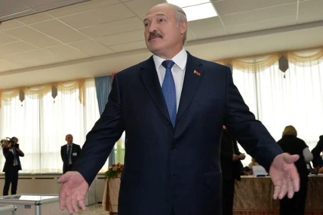 Le président sortant du Bélarus, Alexandre Loukachenko, le 11 octobre 2015 à Minsk 