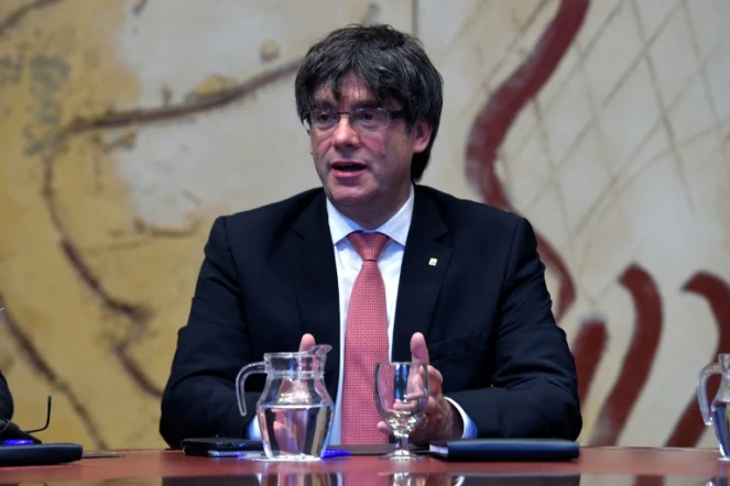 Le président indépendantiste de la Catalogne, Carles Puigdemont , le 9 juin 2017 à Barcelone