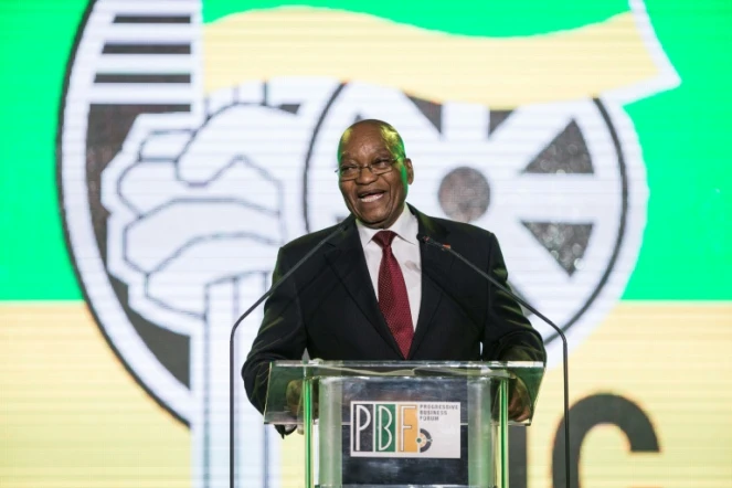 Le président Jacob Zuma à Johannesburg le 15 décembre 2017 