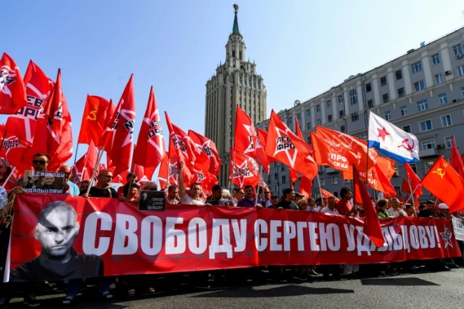 Manifestation contre la réforme des retraites à Moscou, le 2 septembre 2018