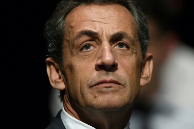 Photo de Nicolas Sarkozy prise le 1er octobre 2016 aux Sables-d'Olonne (Vendée) lors d'une réunion électorale.