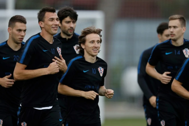 L'équipe de Croatie à l'entraînement à Sotchi, le 3 juillet 2018