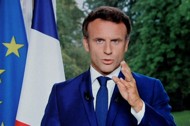 Emmanuel Macron lors de son allocution télévisée, le 22 juin 2022 à Paris