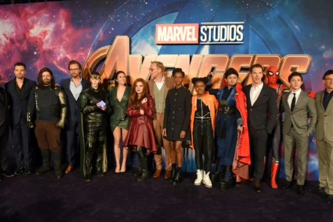 Des membres de la distribution du film "Avengers: Infinity War", le 8 avril 2018 à Londres