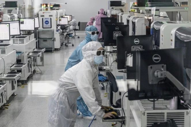 Dans une usine de lasers à Huangshi, dans la province chinoise de Hubei, le 3 août 2023