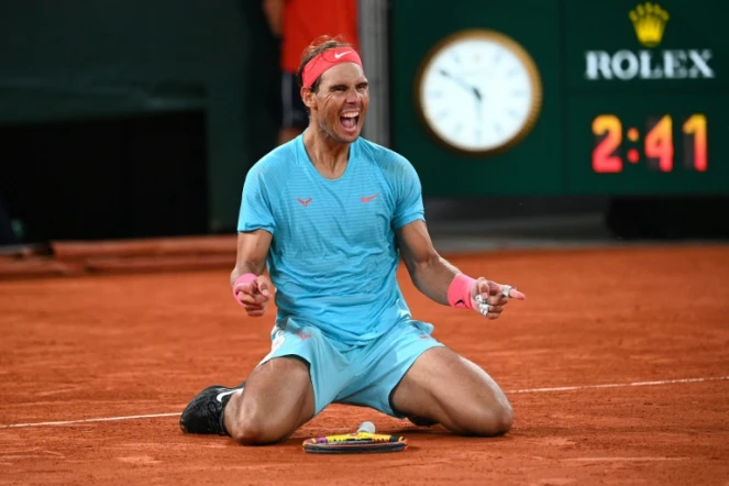 Rafael Nadal savoure son 13e triomphe à Roland-Garros, le 11 octobre 2020