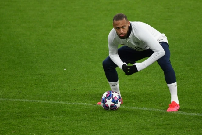 L'attaquant brésilien du Paris-SG, Neymar, à l'entraînement avec l'équipe la veille du match de Ligue des champions face au Borussia, à Dortmund, le 17 février 2020 