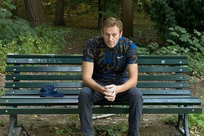 Photo dans un parc berlinois postée le 23 septembre sur Instagram par Alexeï Navalny, sorti de l'hôpital mardi