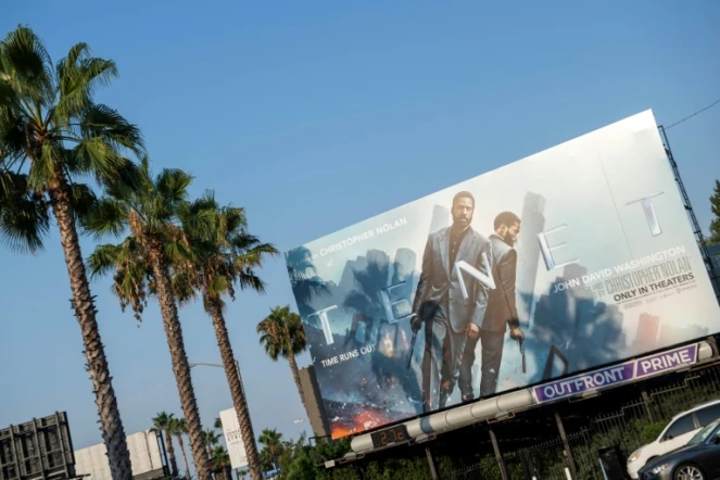 Une affiche de "Tenet" à West Hollywood, en Californie, le 19 août 2020