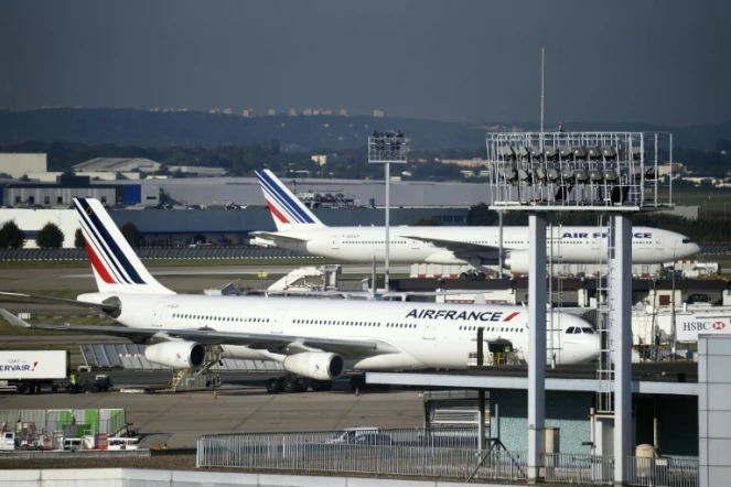 Des avions Air France, le 18 septembre 2014, sur le tarmac de l'aéroport d'Orly, près de Paris