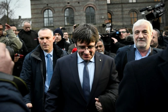 L'indépendantiste catalan Carles Puigdemont à Copenhague, le 22 janvier 2018