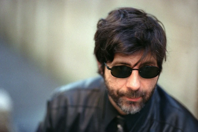 L'écrivain français, vivant à Montréal (Canada), Maurice G. Dantec pose le 24 mars 2003, à Paris