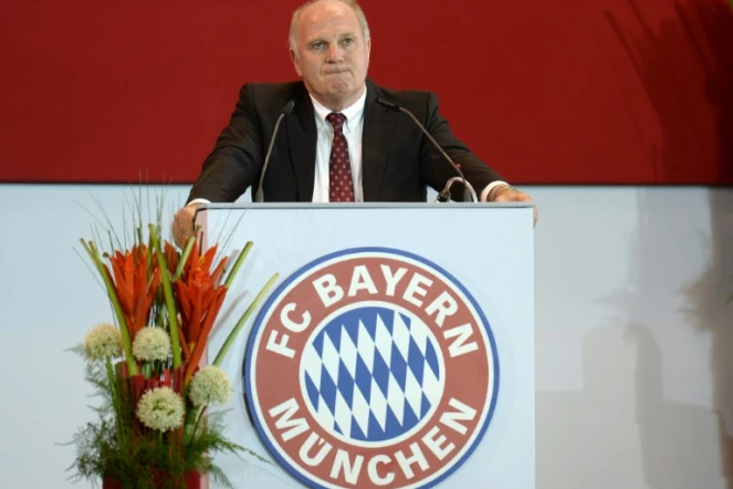 L'ancien président du Bayern Munich Uli Hoeness lors de l'assemblée générale annuelle du club, le 2 mai 2014 