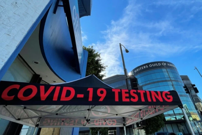Un centre de dépistage du Covid-19 à Los Angeles, aux Etas-Unis, le 3 janvier 2022