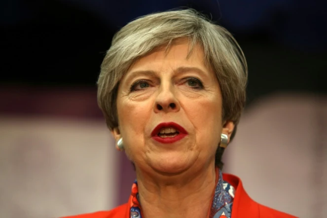 La Première ministre britannique Theresa May s'exprime sur le légilsatives le 9 juin 2017 à Maidenhead