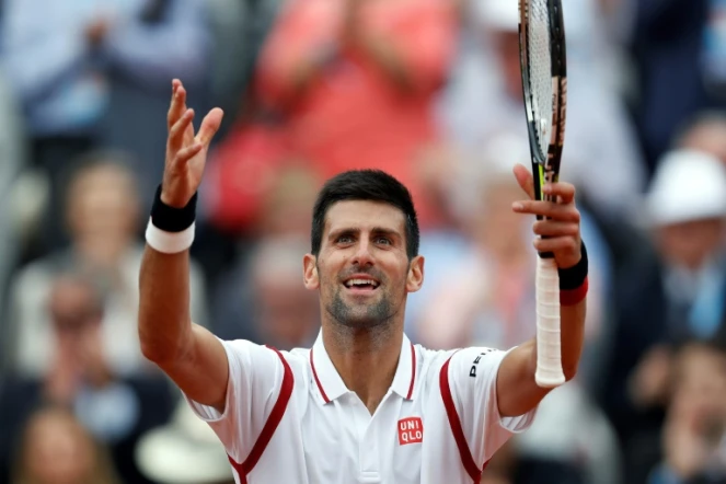 Novak Djokovic après sa victoire face au Belge Steve Darcis au 2e tour à Roland-Garros, le 26 mai 2016