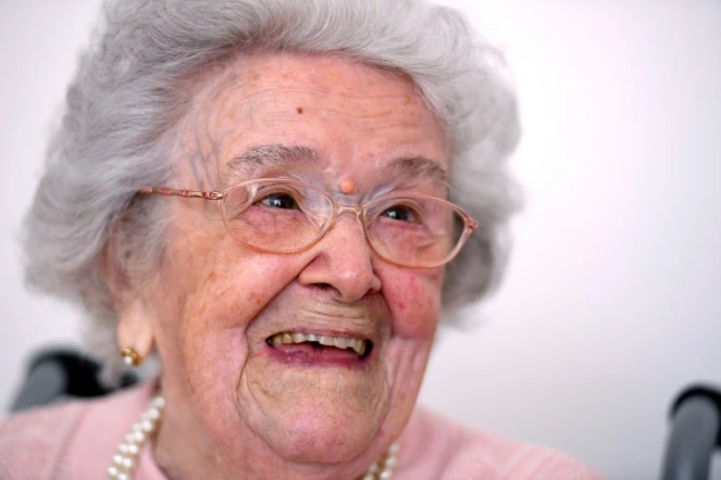 La nouvelle doyenne des Français, Honorine Rondello, 113 ans, le 7 septembre 2016 à Saint-Maximim-la-Sainte-Baume (Var)