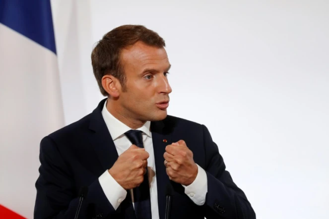 Emmanuel Macron à l'Elyusée, le 18 octobre 2017