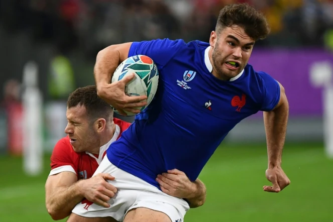 L'ailier français Damian Penaud face au Pays de Galles, lors de la Coupe du monde, le 20 octobre 2019 à Oita