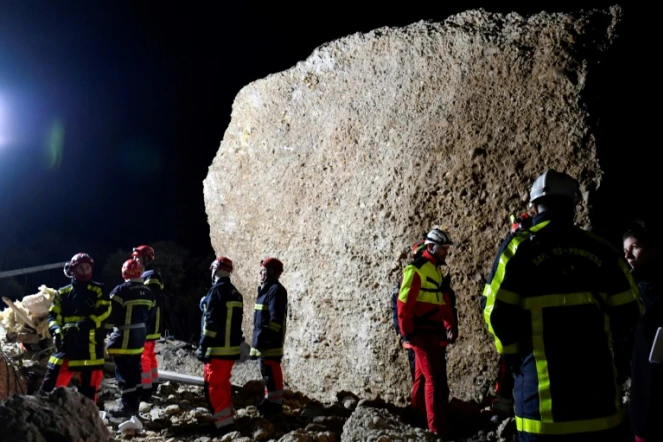 Des centaines de tonnes de rochers se sont effondrées sur des maisons des Mées, dans les Alpes-de-Haute-Provence le 2 décembre 2019 