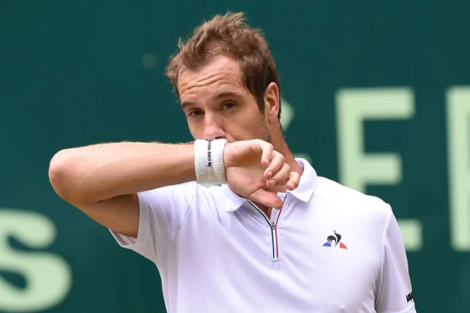 Le Français Richard Gasquet lors du tournoi de Halle, le 24 juin 2017