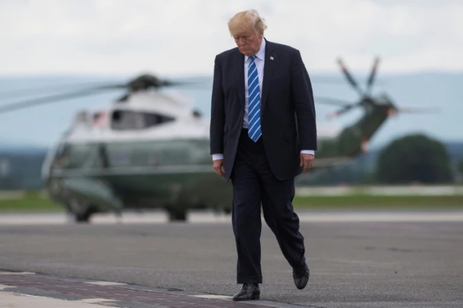 Le président américain Donald Trump à Hagerstown, aux Etats-Unis, le 18 août 2017