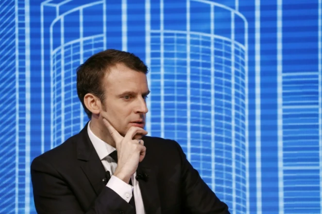 Le candidat à la présidentielle française Emmanuel Macron à Paris, le 23 février 2017