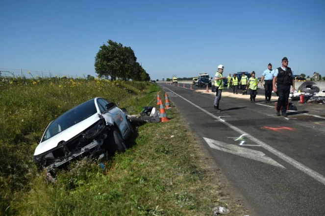 Accident sur l'A10 en juin 2018