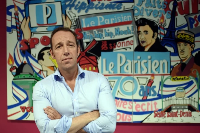 Le directeur des rédactions du Parisien/Aujourd'hui en France Stéphane Albouy, le 2 juillet 2015 à Saint-Ouen près de Paris