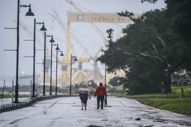 Avant l'arrivée de l'ouragan Sally, le 15 septembre 2020 à Pascagoula, dans le Mississippi