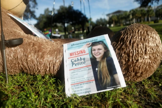 Un mémorial en l'honneur de Gabby Petito à North Port, en Floride, le 20 septembre 2021
