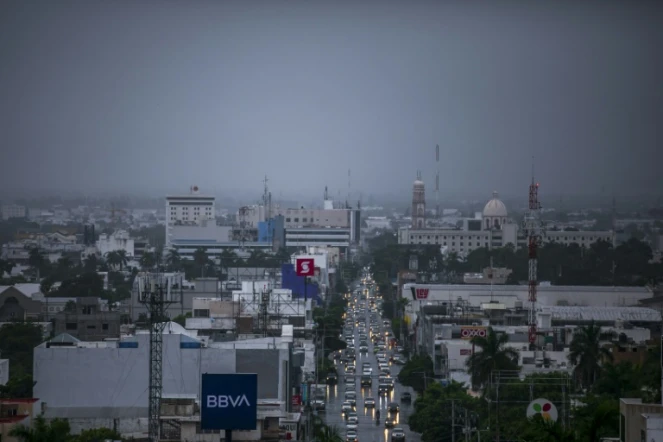 Vue de Culiacan, dans l'Etat mexicain du Sinaloa, le 12 octobre 2021 avant l'arrivée de la tempête tropicale Pamela