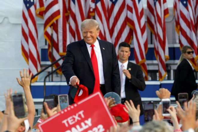 L'ancien président américain Donald Trump lors de son premier meeting de campagne, le 26 juin 2021 à Wellington, dans l'Ohio