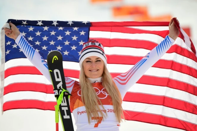 L'Américaine Lindsey Vonn 3e de la descente, aux JO de Pyeongchang le 21 février 2018
