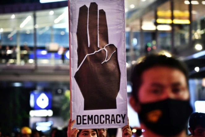 Manifestation pro-démocratie à Bangkok, le 25 octobre 2020