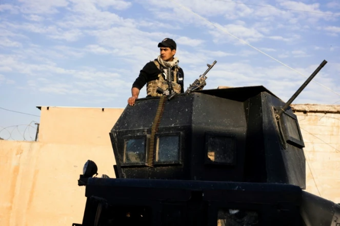 Les forces spéciales irakiennes en patrouille à Mossoul, le 7 janvier 2017