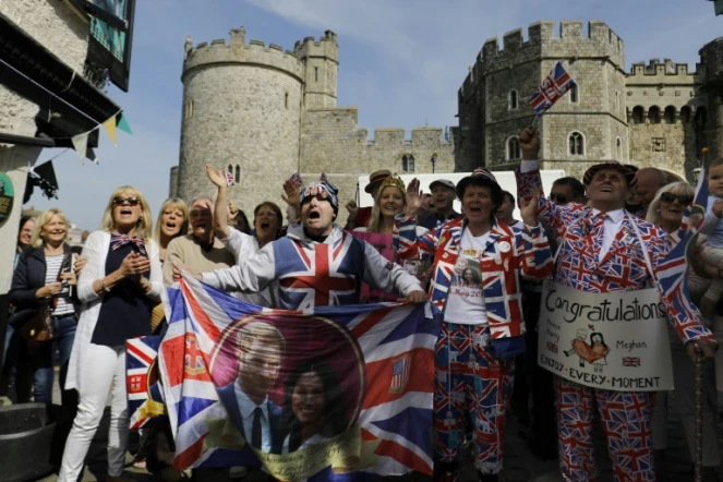 Des fans de la famille royale, à Windsor le 18 mai 2018