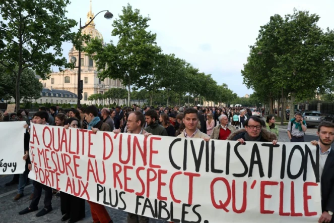 Marche destinée à obtenir du président Macron le maintien en vie de Vincent Lambert le 20 mai 2019 à Paris