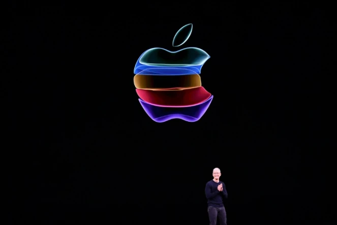 Le PDG d'Apple Tim Cook, le 10 septembre 2019 au siège du groupe, en Californie, pour annoncer une série de nouveaux produits