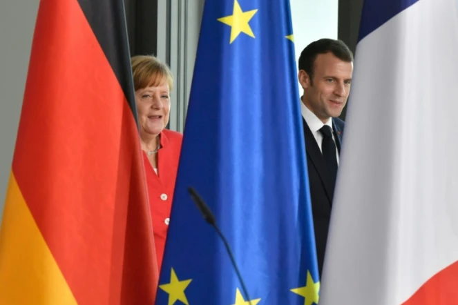 Angela Merkel et Emmanuel Macron, le 19 avril 2018 à Berlin