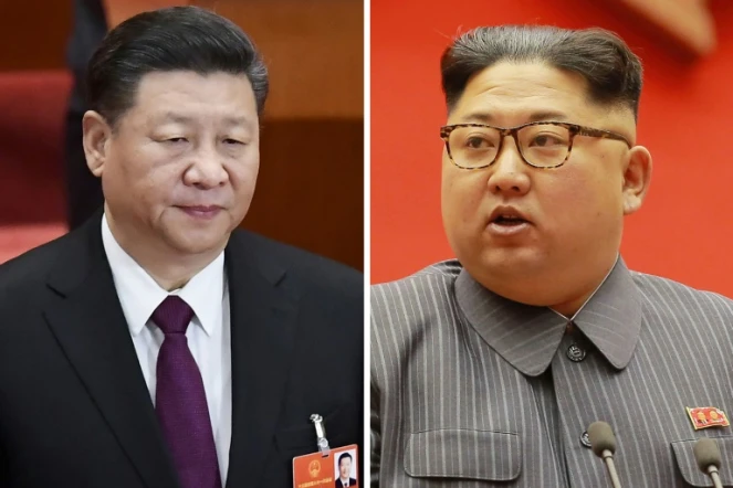 Le président chinois Xi Jinping, à Pékin, le 20 mars 2018 et, le dirigeant nord-coréen Kim Jong Un, à Pyeongchang, le 23 décembre 2017, se sont rencontrés de dimanche à mercredi à Pékin. 