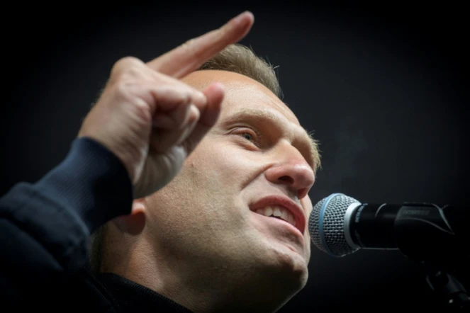 L'opposant russe Alexeï Navalny lors d'une manifestation le 29 septembre 2019 à Moscou
