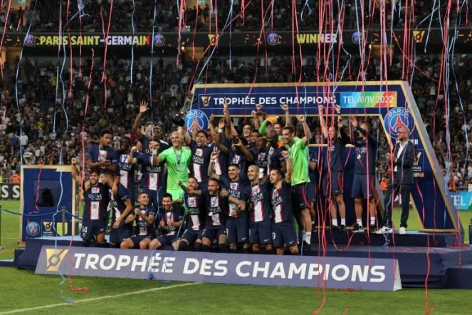 Le PSG vainqueur de son 11e Trophée des Champions à l'issue de sa démonstration face à Nantes, à Tel Aviv, le 31 juillet 2022 