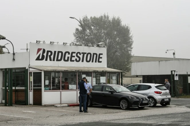 L'entrée de l'usine Bridgestone à Béthune (Pas-de-Calais) le 16 septembre 2020 