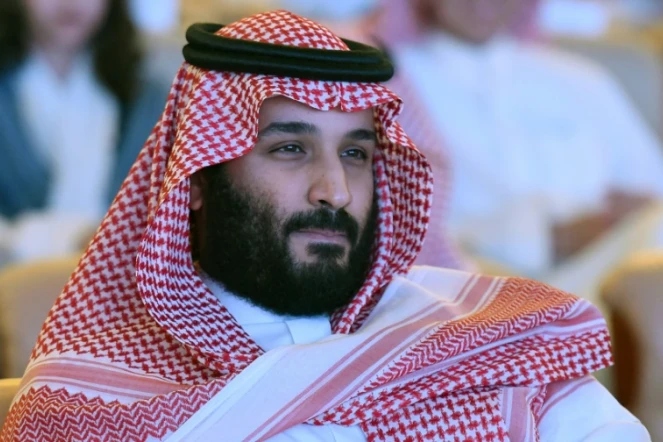 Le prince héritier d'Arabie saoudite Mohamed ben Salmane lors d'une conférence à Ryad le 24 octobre 2017
