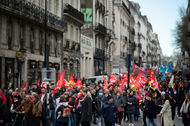 Manifestion à Nantes pour réclamer une revalorisation des salaires le 17 mars 2022