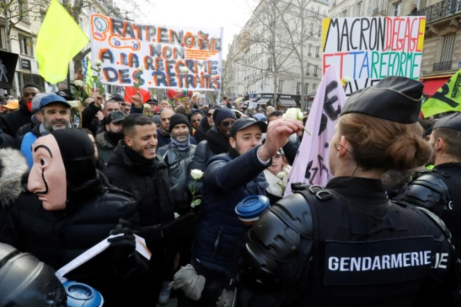 Manifestation à Paris contre la réforme des retraites, le 4 janvier 2020