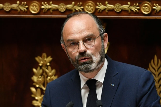 Edouard Philippe lors de la présentation de son plan de déconfinement devant les députés, le 28 avril 2020 à l'Assemblée nationale